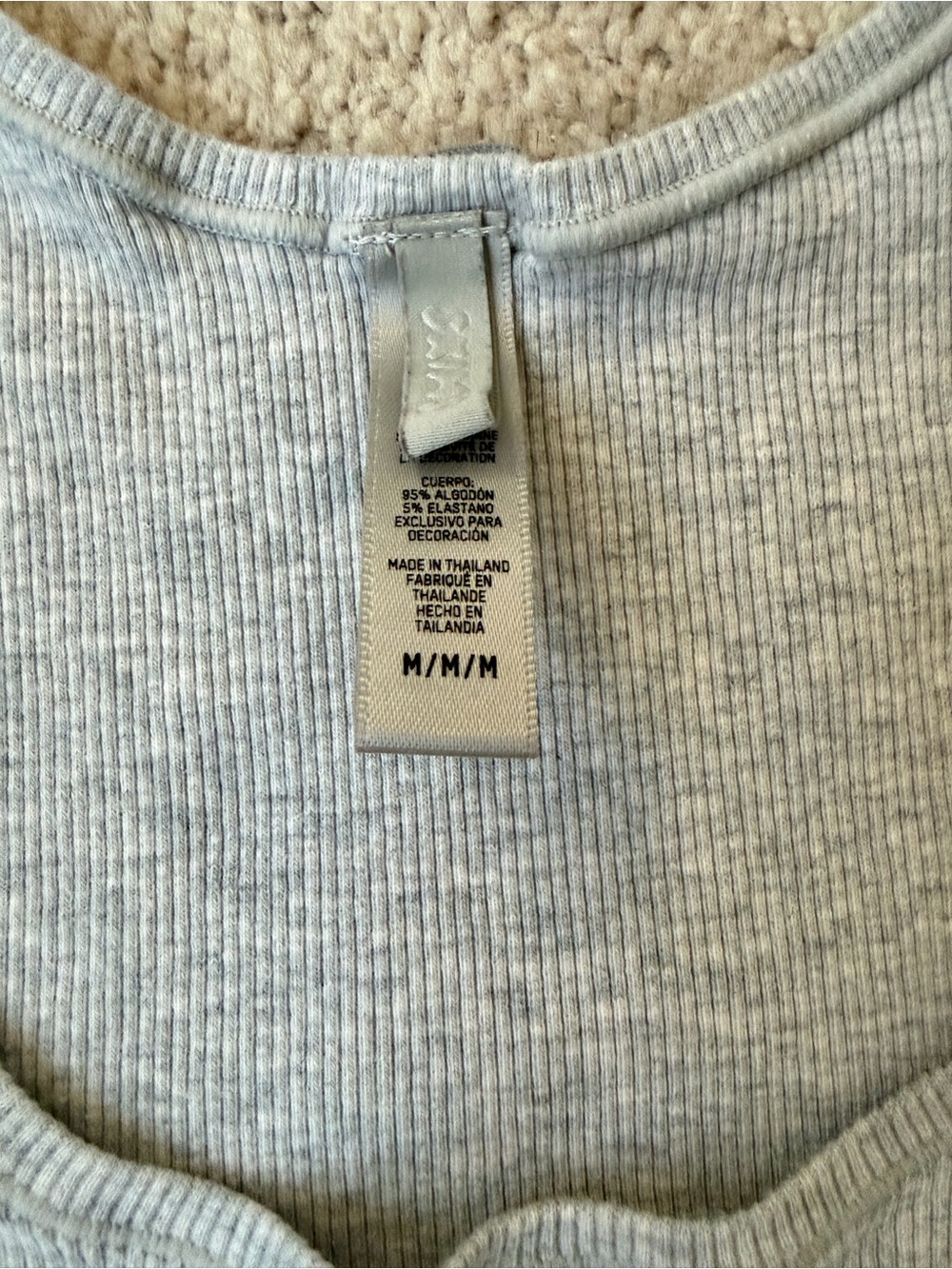 SKIMS Cotton Ribbed Tank Top in Light Heather Grey - Picture 3 of 6